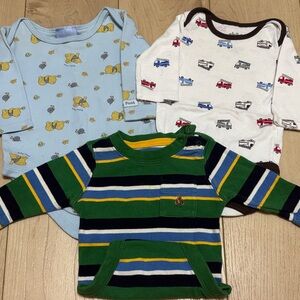 Striped Green and Blue Kids Shirt